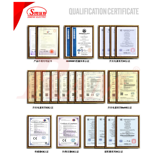 Smun® Industrial SMPS Output +24Vdc/14.6A Input 220Vac With Cooling Fan (S-350-24)