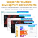 ESP32-32E supported development environments: Arduino IDE, ESP-IDF, MicroPython, PlatformIO, Scratch