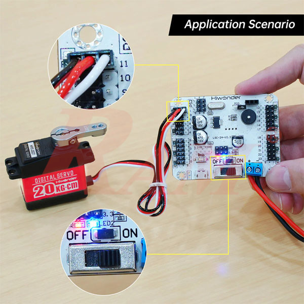 LSC-24 24-Channel Digital Servo Controller with 16M Memory/Arduino Compatible With Over-Current Protection