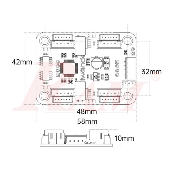 4-Channel Encoder DC Motor Driver 2A with Onboard Voltage Regulation Circuit - For Motor Control Intelligent Small Car