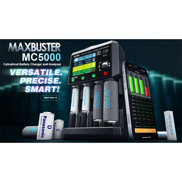 MC5000 - MAXBUSTER Cylindrical Battery Charger and Analyzer