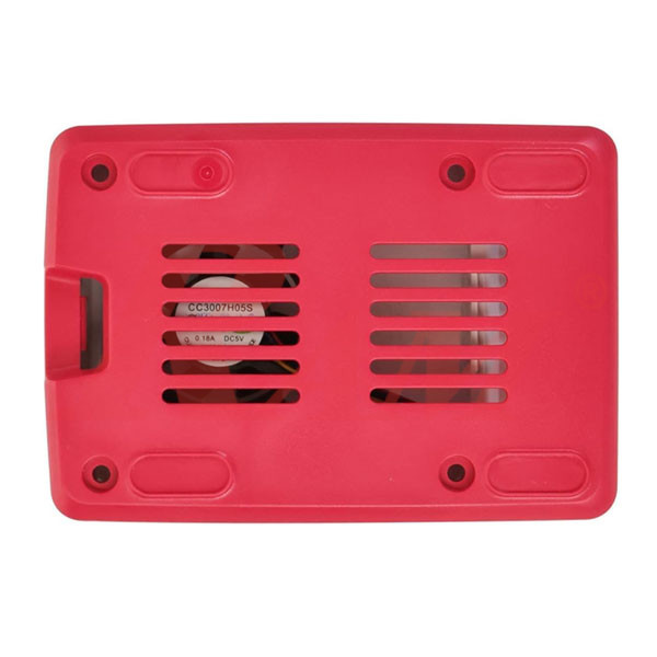 Enclosure 3 Layer With Fan For Raspberry Pi 5 ABS Case Red/White (SKU#BOX5ORG) - Original