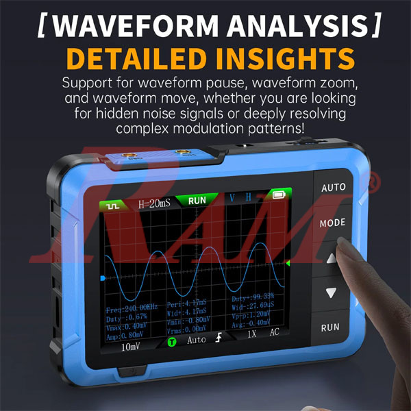 FNIRSI® DSO-510 10MHz 48MS/s Mini Handheld Digital Oscilloscope Signal Generator