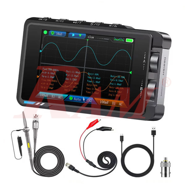 FNIRSI® DS215H 2-IN-1 50MHz 250MS/s Dual Channel Digital Oscilloscope & DDS Function Signal Generator