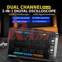 FNIRSI® DS215H 2-IN-1 50MHz 250MS/s Dual Channel Digital Oscilloscope & DDS Function Signal Generator