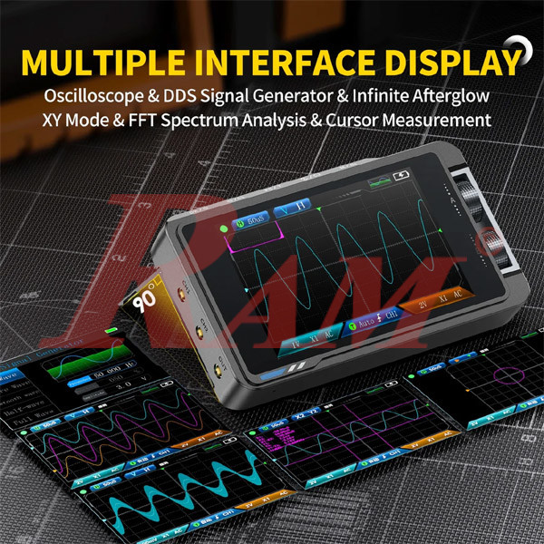 FNIRSI® DS215H 2-IN-1 50MHz 250MS/s Dual Channel Digital Oscilloscope & DDS Function Signal Generator