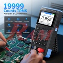FNIRSI DST-210 multimeter functions: AC/DC voltage, current, resistance, capacitance, live/wire test