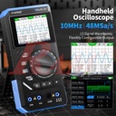 FNIRSI DST-210 handheld oscilloscope 10MHz waveform display and signal generator screen