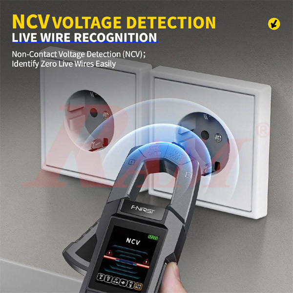 FNIRSI DMC-100 NCV non-contact voltage detection near electrical outlet