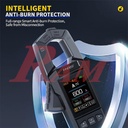 FNIRSI DMC-100 intelligent anti-burn protection feature, CAT III 600V rated jaw
