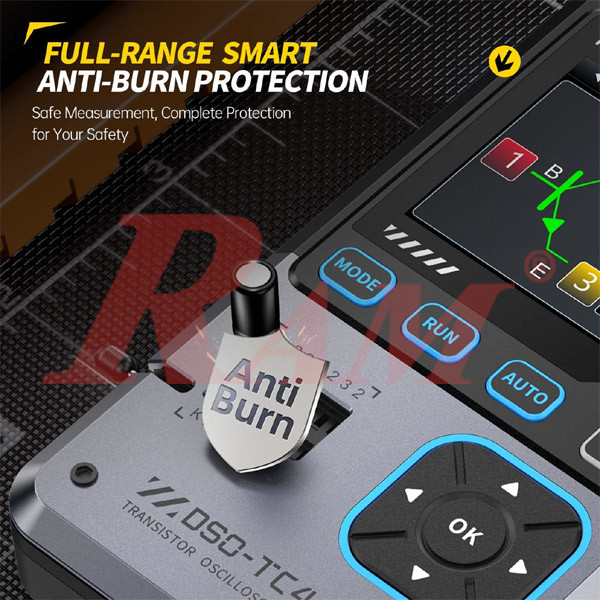 FNIRSI® DSO-TC4 (3-IN-1) 10MHz 48MSa/s Digital Oscilloscope Transistor Tester Signal Generator