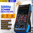 FNIRSI® 2C53T Handheld Dual Channel 3-in-1 50MHz 250MS/s Oscilloscope + Multimeter + DDS Signal Generator