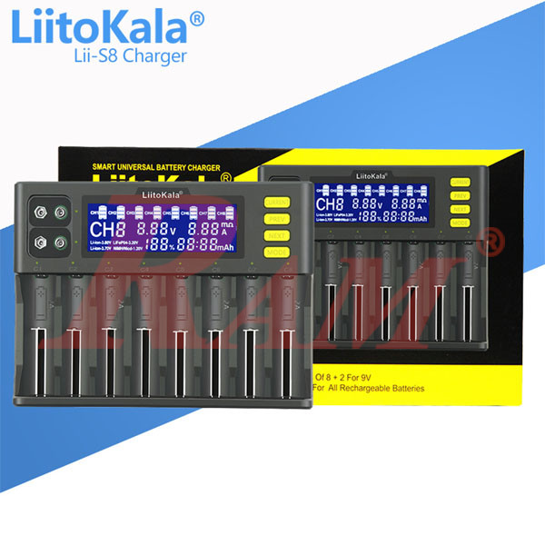 LiitoKala® Lii-S8 Smart Intelligent Battery Charger - 8 Battery Slots