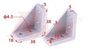 2020/2040 Aluminum Profile Accessory - SY2040 Corner Part