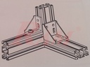 3030/3060 Aluminum Profile Accessory Corner Part Size 26x56x56 mm