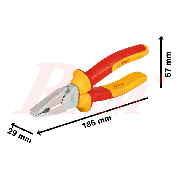 BOSCH VDE Combination Pliers 180 mm Professional  (SKU#1600A02NE1)