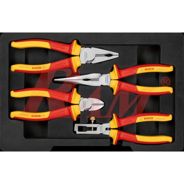 BOSCH VDE Pliers Set 4 pcs Professional (SKU#1600A02NG1) Insulated 1000V