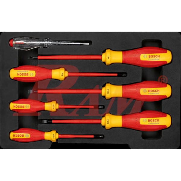 BOSCH VDE Screwdriver Set SL/PH 7 pcs Professional (SKU#1600A02NF7) Insulated 1000V