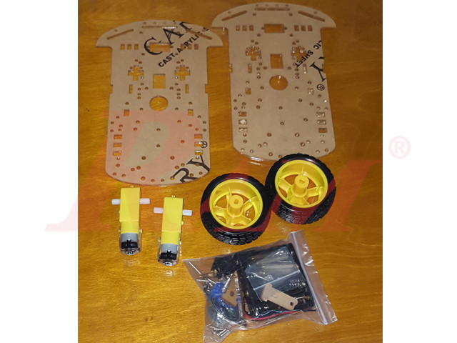 2WD Robot Car Chassis Kit with Speed Encoder Wheels 2 Floor