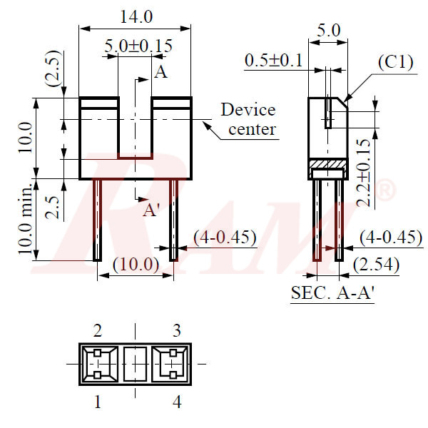 Photo Interrupter CNA1015 | RAM Electronics website