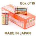 Toshiba Heavy Duty 9V battery box of 10, model 6F22KGG, made in Japan