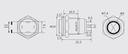 Metal Switch Momentary 12mm Red LED Ring Water/Dustproof