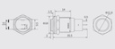 Metal Switch On/Off 16mm Red LED Ring Water/Dustproof