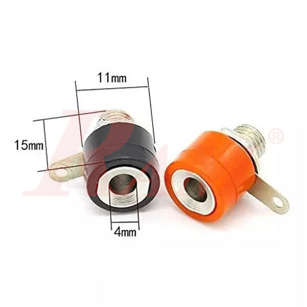 Banana Female Plug 4mm - Short - Red Color