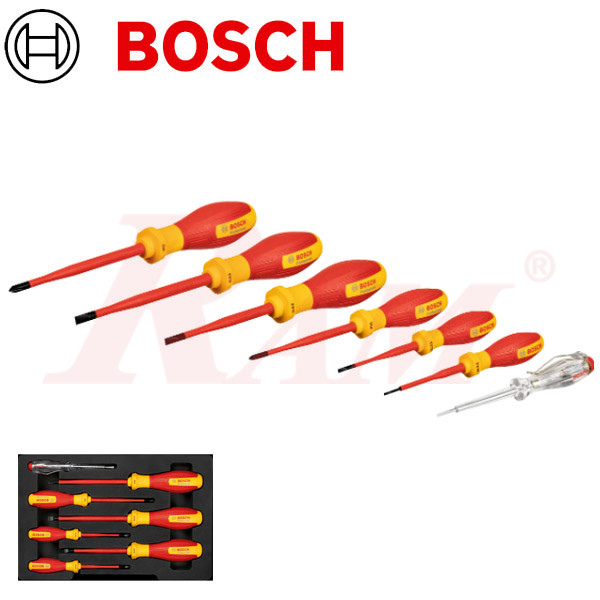 BOSCH VDE Screwdriver Set SL/PH 7 pcs Professional (SKU#1 600 A02 NF7) Insulated 1000V