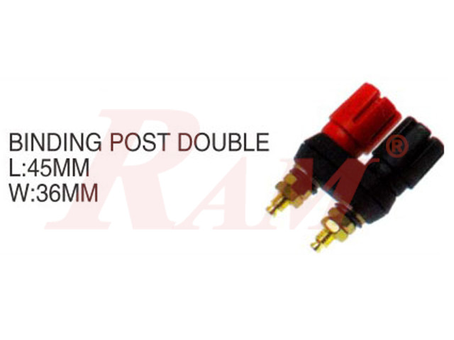Binding Post Double Pole 25A Rating - Red/Black Color (AD75)