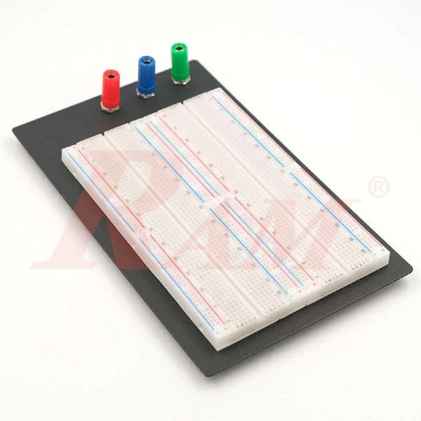 BB-2T3D Breadboard 1660 Tie Point - Metal Base بريد بورد مع قاعدة معدنية 2 قطاع