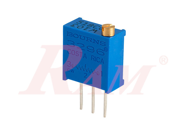 Potentiometer 500KΩ (W504) 1/2W Vertical Square Cermet