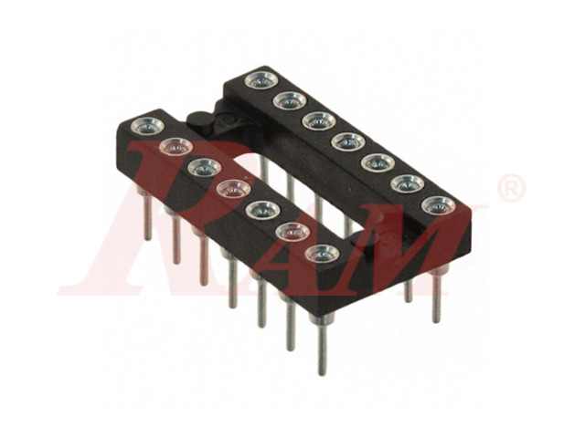 IC Socket R7+7 - Machine Tooled Base 14 pin