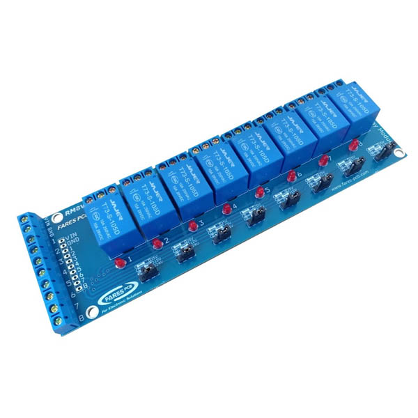 8 Output Relay Module Works on (5V/12V/24V) Signal