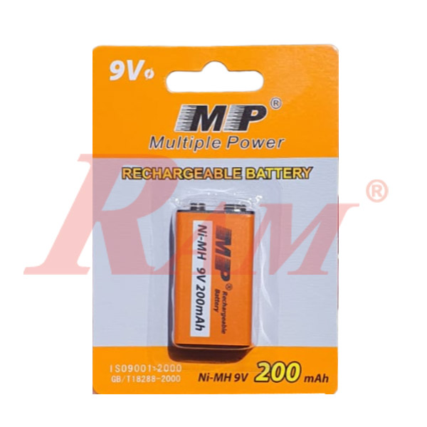 MP Battery Rechargeable 9V 200mAh Ni-MH