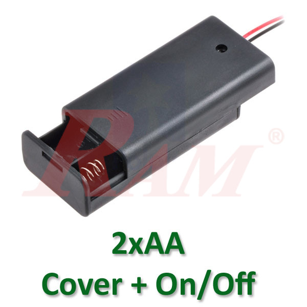 Battery Holder 2xAA + On/Off Switch جراب حامل بطارية مع مفتاح