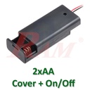 Battery Case 2xAA + On/Off Switch