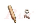 Copper PCB Spacer 6mm M/F