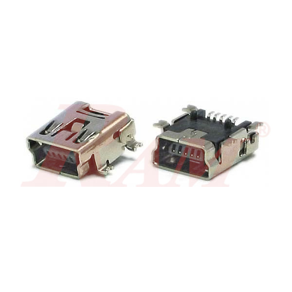 USB Connector on PCB 5 Pin Mini A Type Female (SKU#USB5)