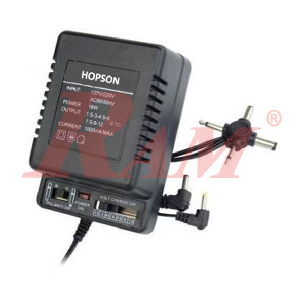 Wall Adapter Variable 1.5Vdc to 12Vdc (1A) ادابتور متغير الفولت والقطبية من 1.5 فولت الى 12 فولت 1 امبير