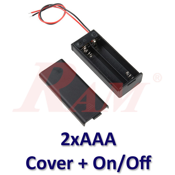 Battery Holder 2xAAA + On/Off Switch جراب حامل بطارية مع مفتاح