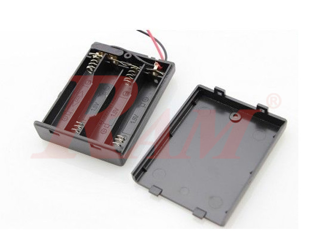 Battery Holder 4xAAA + On/Off Switch جراب حامل بطارية مع مفتاح