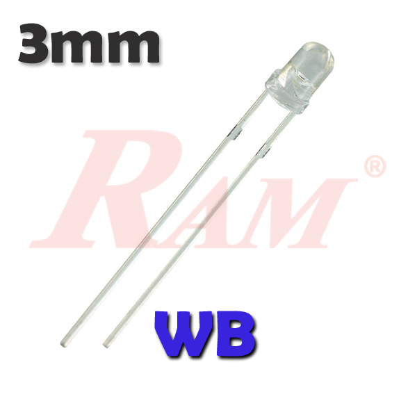 LED 3mm Blue Color ليد 3مم شفاف لون ازرق