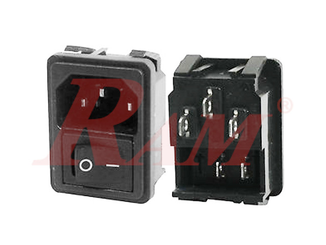 AC Power Connector With On/Off Switch مدخل باور جهاز مع مفتاح تشغيل