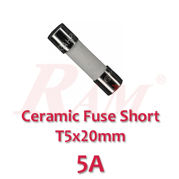 Ceramic Fuse Short 5A-250V (Size T5x20mm)