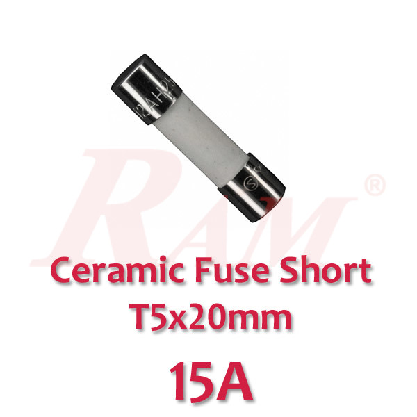Ceramic Fuse Short 15A-250V (Size T5x20mm)