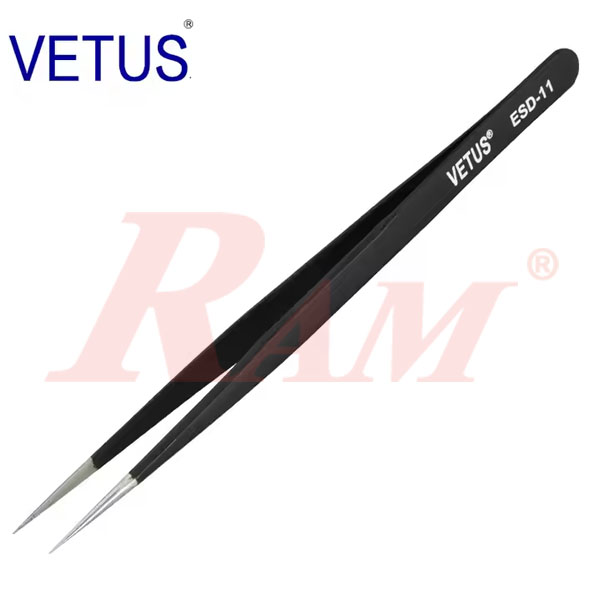 VETUS® Tweezer Straight ESD-11 (SKU#DY030301) ملقات جفت سن عدل