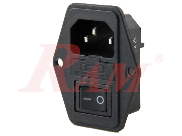 AC Power Connector With On/Off Switch & Fuse Compartment مدخل باور جهاز مع جراب فيوز ومفتاح تشغيل