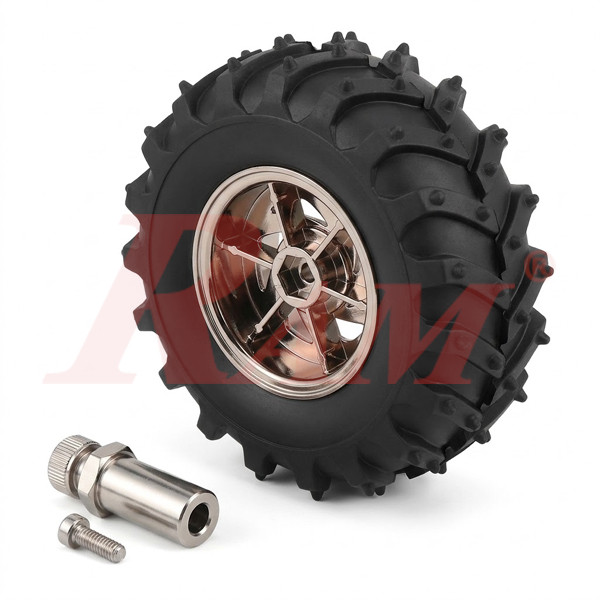Robot Tires 120x60mm + Metal Coupler - Off Road (1 Wheel) RS003CS