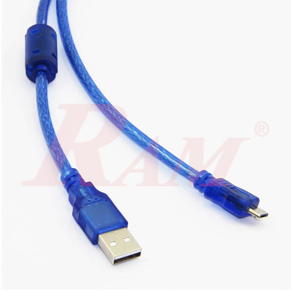 USB Micro Cable Shielded 1.4m كابل يو اس بي مايكرو شيلد عالي الجودة - طول 1.4 م